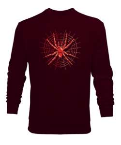 Örümcek - Spider Bordo Erkek Sweatshirt