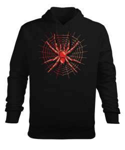 Örümcek - Spider Siyah Erkek Kapüşonlu Hoodie Sweatshirt