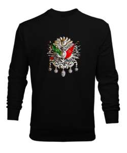 Osmanlı Tuğrası Siyah Erkek Sweatshirt