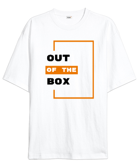 Out Of The Box Blu V2 Beyaz Oversize Unisex Tişört