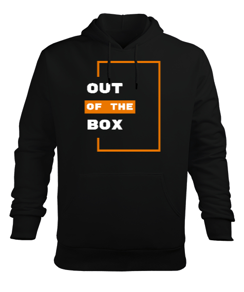 Out Of The Box Blu V2 Siyah Erkek Kapüşonlu Hoodie Sweatshirt