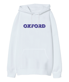 Oxford Oversize Unisex Kapüşonlu Sweatshirt