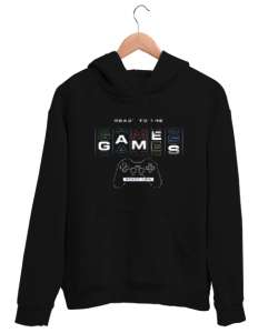 Oyun, Oyuncu - Games, Gamer Siyah Unisex Kapşonlu Sweatshirt