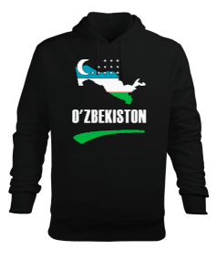 Özbekistan,uzbekistan,Ozbekiston,Özbekistan Bayrağı,Özbekistan logosu,uzbekistan flag. Erkek Kapüşonlu Hoodie Sweatshirt