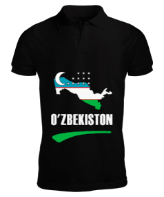 Özbekistan,uzbekistan,Ozbekiston,Özbekistan Bayrağı,Özbekistan logosu,uzbekistan flag. Erkek Kısa Kol Polo Yaka