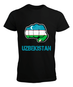 Özbekistan,uzbekistan,Ozbekiston,Özbekistan Bayrağı,Özbekistan logosu,uzbekistan flag. Erkek Tişört