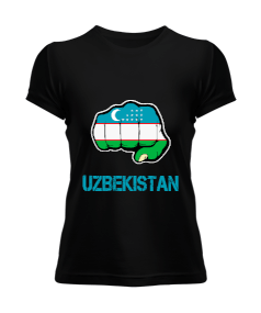 Özbekistan,uzbekistan,Ozbekiston,Özbekistan Bayrağı,Özbekistan logosu,uzbekistan flag. Kadın Tişört