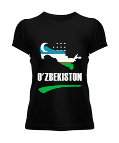 Özbekistan,uzbekistan,Ozbekiston,Özbekistan Bayrağı,Özbekistan logosu,uzbekistan flag. Kadın Tişört