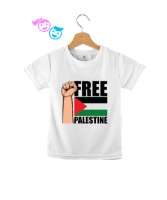 ÖZGÜR FİLİSTİN FREE PALESTINE GAZZE GAZA BAYRAK Beyaz Çocuk Unisex - Thumbnail