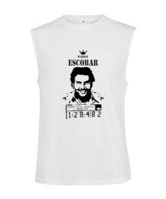 Pablo Escobar Baskılı Unisex Kesik Kol Unisex Tişört