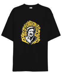 Pablo Escobar Tasarım Baskılı Siyah Oversize Unisex Tişört