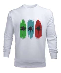 PALMİYE Beyaz Erkek Sweatshirt