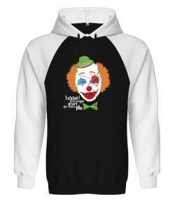 Palyaço V2 Siyah/Beyaz Orjinal Reglan Hoodie Unisex Sweatshirt