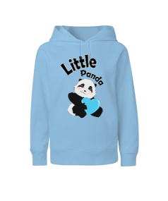 panda baskılı Çocuk Unisex Hoodie Kapüşonlu