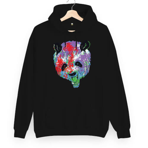 Panda Graffiti Unisex Kapüşonlu Sweatshirt