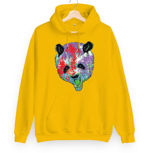 Panda Graffiti Unisex Kapüşonlu Sweatshirt