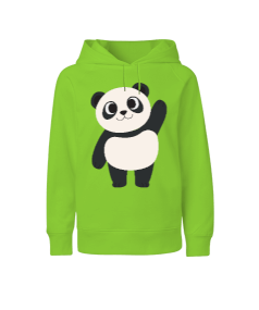 Panda Merhaba Çocuk Unisex Hoodie Kapüşonlu