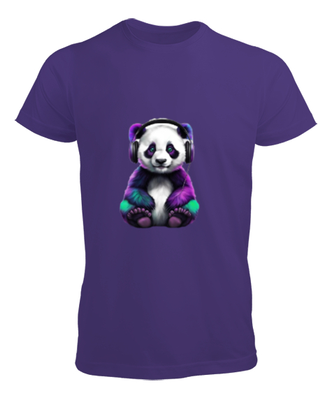 Tisho - Panda Mor Erkek Tişört