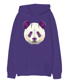 panda Oversize Unisex Kapüşonlu Sweatshirt