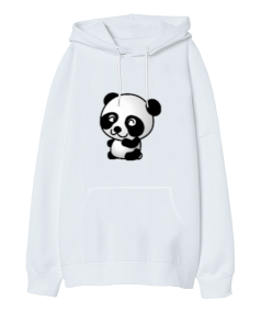 Pandalı Oversize Unisex Kapüşonlu Sweatshirt