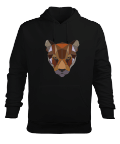 panter desenli Erkek Kapüşonlu Hoodie Sweatshirt