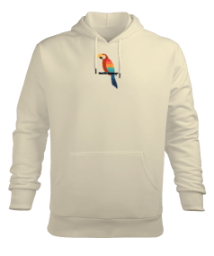 papağan Erkek Kapüşonlu Hoodie Sweatshirt