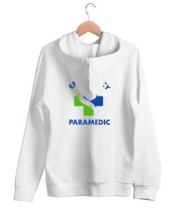 Paramedic, 112, Acil Tıp Teknisyeni, Paramedik, Emergency, Medical Beyaz Unisex Kapşonlu Sweatshirt