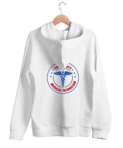 Paramedic, 112, Acil Tıp Teknisyeni, Paramedik, Emergency, Medical Beyaz Unisex Kapşonlu Sweatshirt