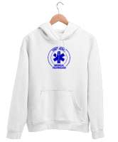 Paramedic, 112, Acil Tıp Teknisyeni, Paramedik, Emergency, Medical, İlk Yardım Beyaz Unisex Kapşonlu Sweatshirt - Thumbnail