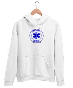 Paramedic, 112, Acil Tıp Teknisyeni, Paramedik, Emergency, Medical, İlk Yardım Beyaz Unisex Kapşonlu Sweatshirt