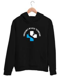 Paramedic, 112, Acil Tıp Teknisyeni, Paramedik, Emergency, Medical Siyah Unisex Kapşonlu Sweatshirt