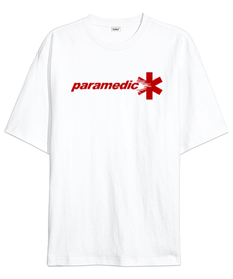 Paramedik, Paramedic, 112, Acil Beyaz Oversize Unisex Tişört