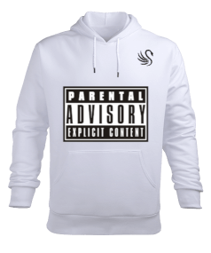 PARENTAL ADVİSORY BASKILI Erkek Kapüşonlu Hoodie Sweatshirt