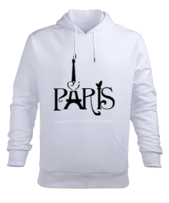 Paris Eyfel Kulesi Erkek Kapüşonlu Hoodie Sweatshirt