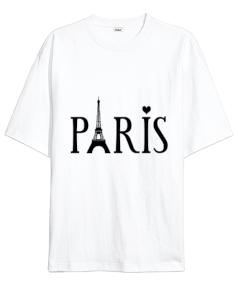 Paris Yazılı Oversize Unisex Tişört