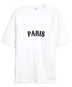 PARIS Yazılı Oversize Unisex Tişört