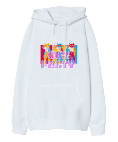 PARTİ KIZI Oversize Unisex Kapüşonlu Sweatshirt