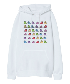 Party Parrot Emoji Oversize Unisex Kapüşonlu Sweatshirt