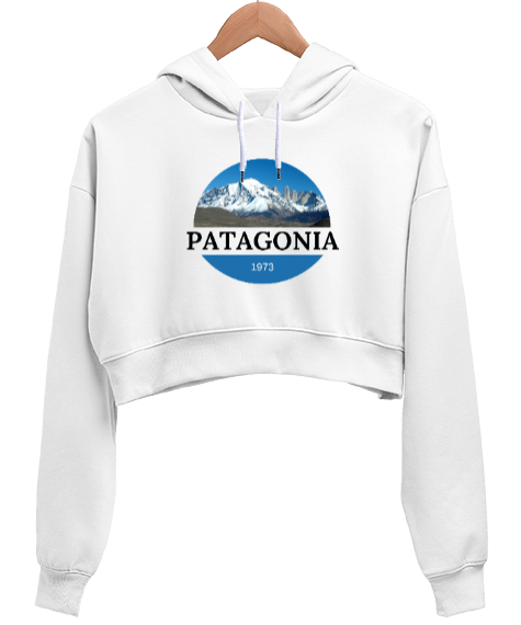 PATAGONIA Beyaz Kadın Crop Hoodie Kapüşonlu Sweatshirt