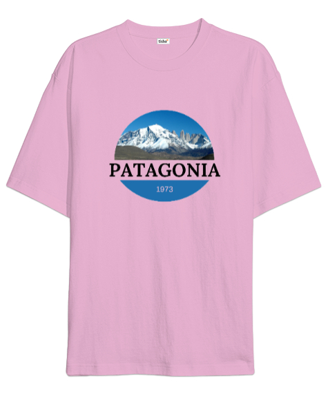 PATAGONIA Pembe Oversize Unisex Tişört