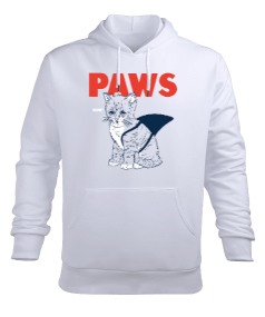 Paws Meow Erkek Kapüşonlu Hoodie Sweatshirt