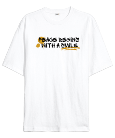 Peace Begin Oversize Unisex Tişört