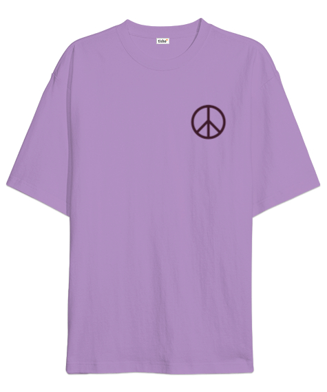 Tisho - Peace Lila Oversize Unisex Tişört