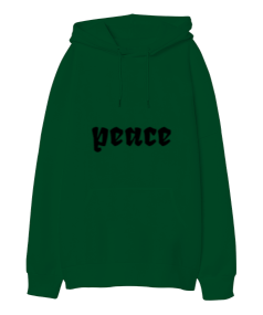 peace Oversize Unisex Kapüşonlu Sweatshirt