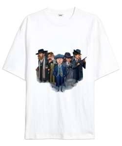 Peaky Blinders Beyaz Oversize Unisex Tişört