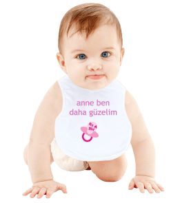 pembe emzikli Bebek Mama Önlüğü