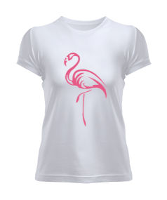 Pembe Flamingo Kadın Tişört