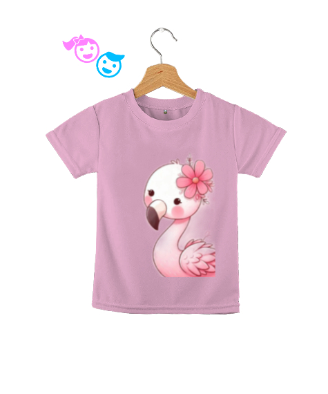 Tisho - Pembe güzel flamingo Pembe Çocuk Unisex