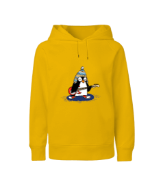 Penguen Baskılı Kız Çocuk Sweatshirt Çocuk Unisex Hoodie Kapüşonlu