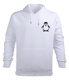 penguen Erkek Kapüşonlu Hoodie Sweatshirt